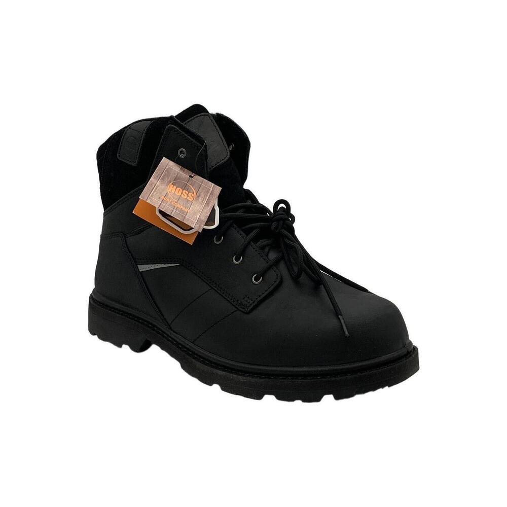 Hoss Men's Carson 6 Composite Safety Toe Boot Black - EEE